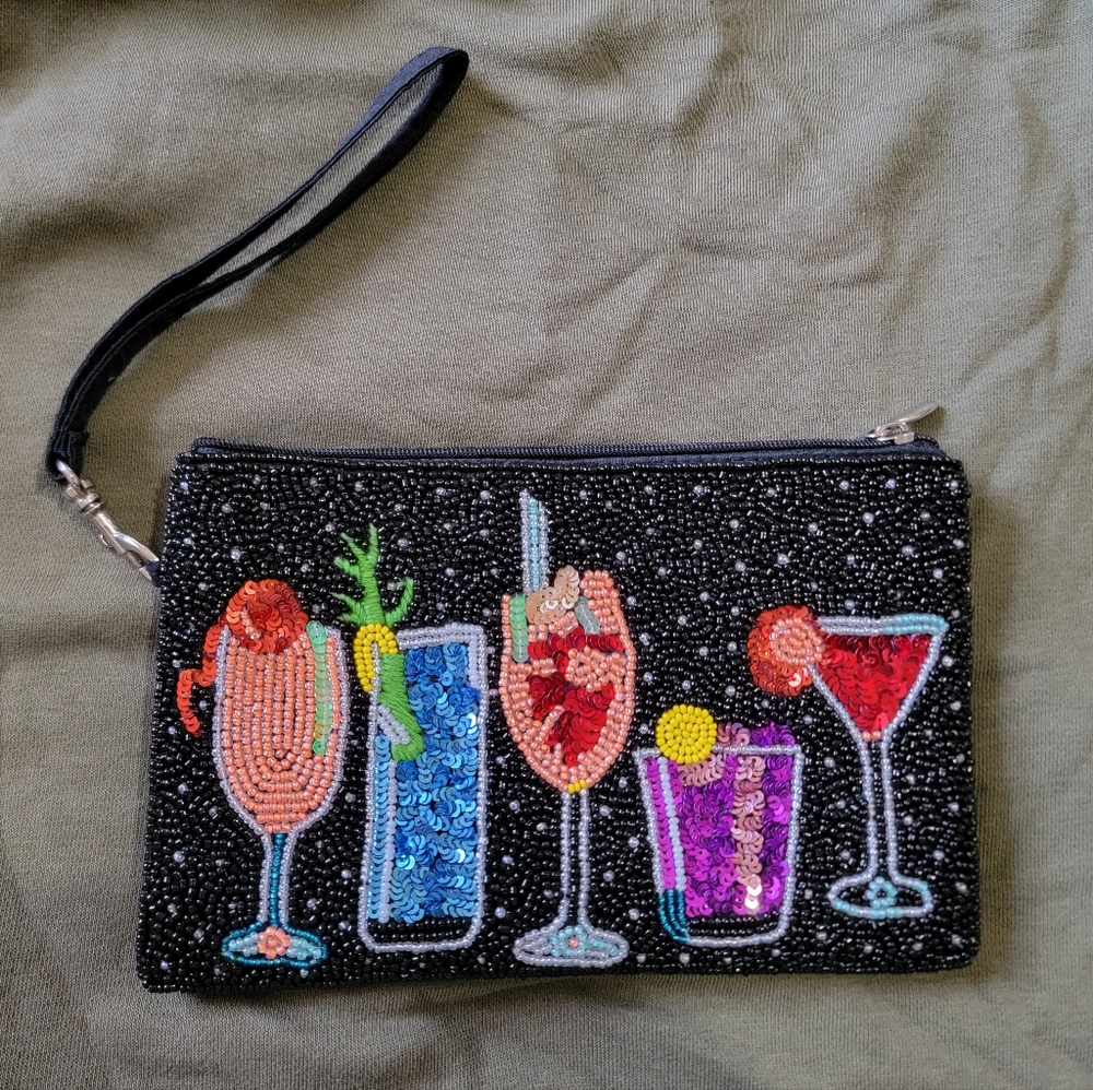 Bamboo Trading Co Beaded Wristlet
